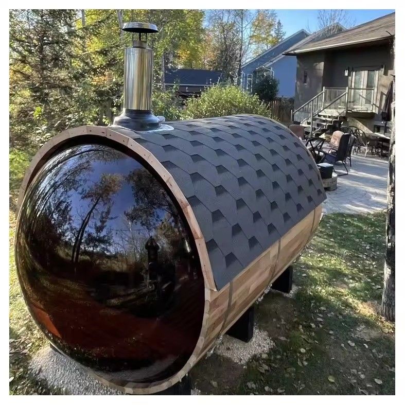 Σκληρό ξύλο τύπου Hemlock 2025 6 άτομα Sauna Room Πυροδρόμιο Μπάρελ Sauna Εξωτερικό Sauna Ατμοθάλαμο