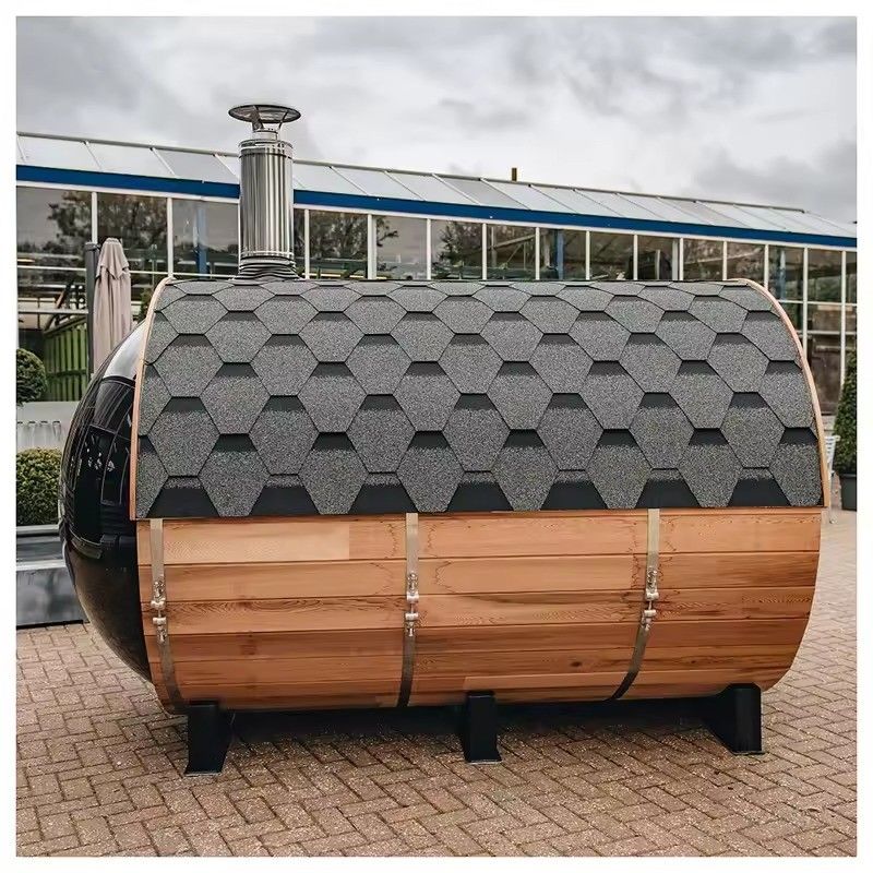Σκληρό ξύλο τύπου Hemlock 2025 6 άτομα Sauna Room Πυροδρόμιο Μπάρελ Sauna Εξωτερικό Sauna Ατμοθάλαμο